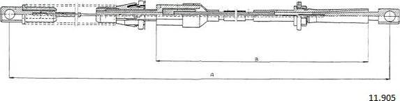 Cabor 11.905 - Тросик газу autocars.com.ua