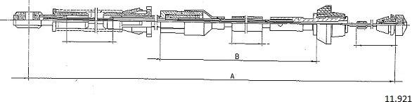 Cabor 11.921 - Тросик газу autocars.com.ua