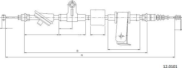Cabor 12.0101 - Трос, гальмівна система autocars.com.ua