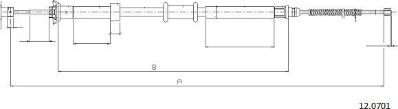 Cabor 12.0701 - Трос, гальмівна система autocars.com.ua