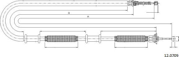 Cabor 12.0709 - Трос, гальмівна система autocars.com.ua
