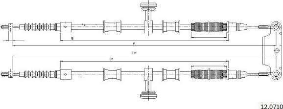 Cabor 12.0710 - Трос, гальмівна система autocars.com.ua