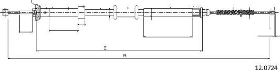 Cabor 12.0724 - Трос, гальмівна система autocars.com.ua