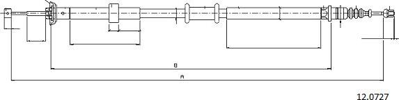 Cabor 12.0727 - Трос, гальмівна система autocars.com.ua