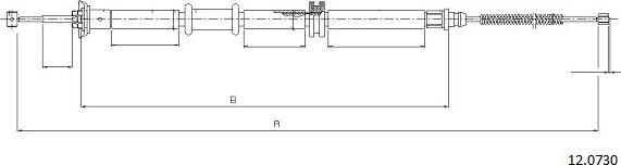 Cabor 12.0730 - Трос, гальмівна система autocars.com.ua