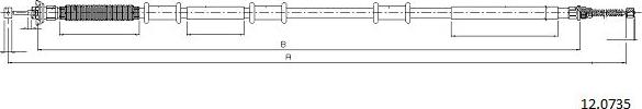 Cabor 12.0735 - Трос, гальмівна система autocars.com.ua