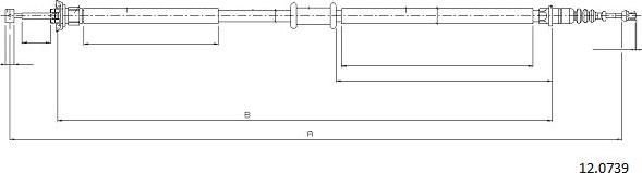 Cabor 12.0739 - Трос, гальмівна система autocars.com.ua
