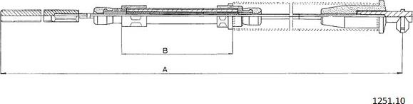 Cabor 1251.10 - Трос, гальмівна система autocars.com.ua