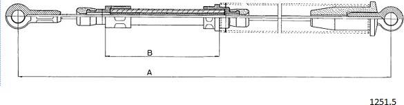 Cabor 1251.5 - Трос, гальмівна система autocars.com.ua