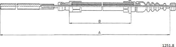 Cabor 1251.8 - Трос, гальмівна система autocars.com.ua