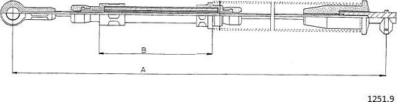 Cabor 1251.9 - Трос, гальмівна система autocars.com.ua