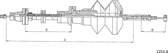 Cabor 1253.4 - Тросик газу autocars.com.ua