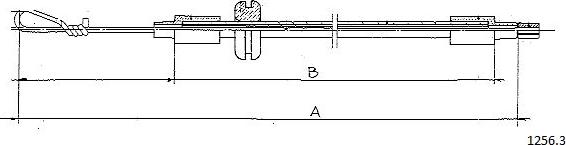 Cabor 1256.3 - Тросик замка капота autocars.com.ua