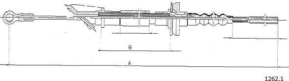 Cabor 1262.1 - Трос, управління зчепленням autocars.com.ua