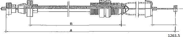 Cabor 1263.5 - Тросик газу autocars.com.ua