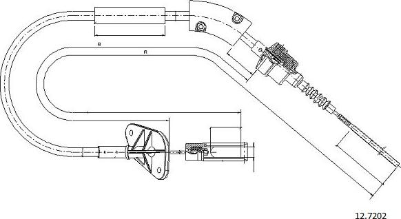 Cabor 12.7202 - Трос, управління зчепленням autocars.com.ua