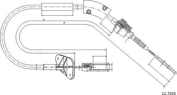 Cabor 12.7203 - Трос, управління зчепленням autocars.com.ua