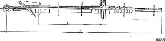 Cabor 1602.5 - Трос, управління зчепленням autocars.com.ua