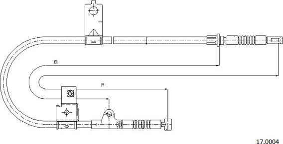 Cabor 17.0004 - Трос, гальмівна система autocars.com.ua