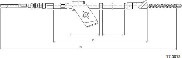 Cabor 17.0015 - Трос, гальмівна система autocars.com.ua