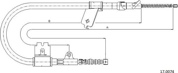 Cabor 17.0074 - Трос, гальмівна система autocars.com.ua