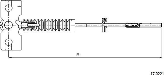 Cabor 17.0221 - Трос, гальмівна система autocars.com.ua