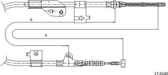 Cabor 17.0240 - Трос, гальмівна система autocars.com.ua