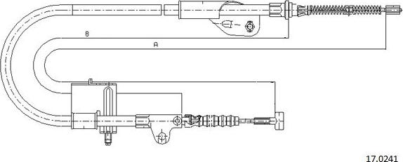 Cabor 17.0241 - Трос, гальмівна система autocars.com.ua