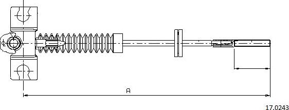 Cabor 17.0243 - Трос, гальмівна система autocars.com.ua