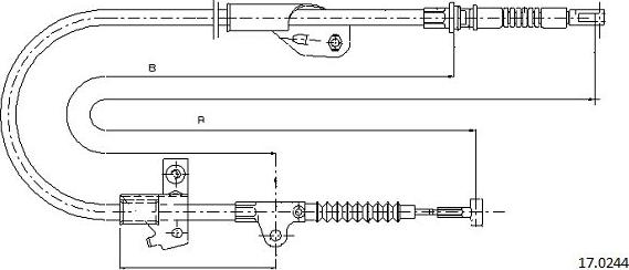 Cabor 17.0244 - Трос, гальмівна система autocars.com.ua