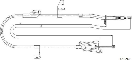 Cabor 17.0246 - Трос, гальмівна система autocars.com.ua
