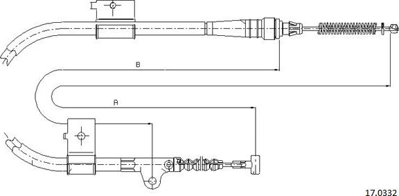 Cabor 17.0332 - Тросик, cтояночный тормоз autodnr.net