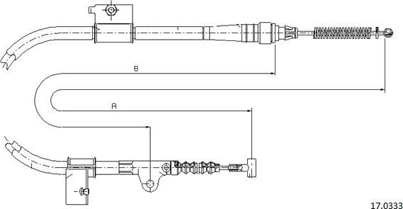 Cabor 17.0333 - Тросик, cтояночный тормоз autodnr.net