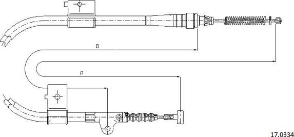 Cabor 17.0334 - Тросик, cтояночный тормоз autodnr.net