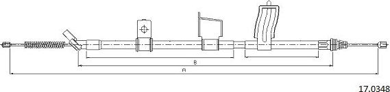 Cabor 17.0348 - Трос, гальмівна система autocars.com.ua
