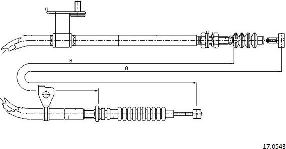 Cabor 17.0543 - Трос, гальмівна система autocars.com.ua