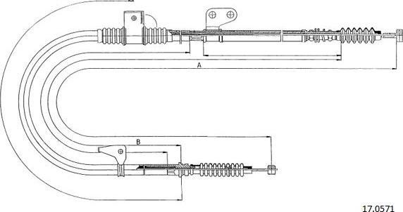 Cabor 17.0571 - Трос, гальмівна система autocars.com.ua