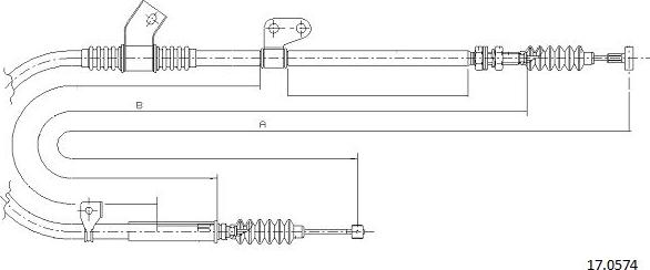 Cabor 17.0574 - Трос, гальмівна система autocars.com.ua