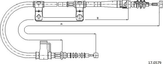 Cabor 17.0579 - Трос, гальмівна система autocars.com.ua