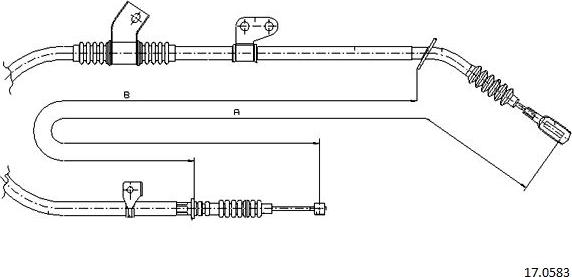 Cabor 17.0583 - Трос, гальмівна система autocars.com.ua