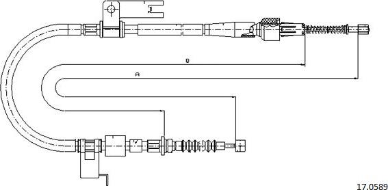 Cabor 17.0589 - Трос, гальмівна система autocars.com.ua