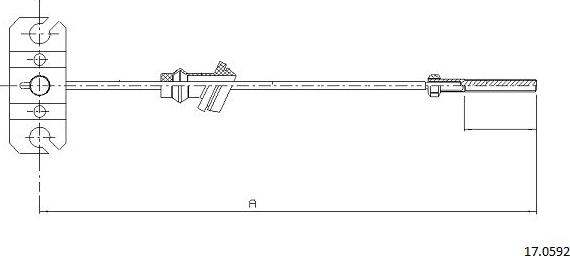 Cabor 17.0592 - Трос, гальмівна система autocars.com.ua