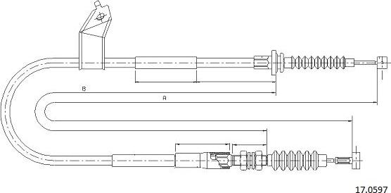 Cabor 17.0597 - Трос, гальмівна система autocars.com.ua