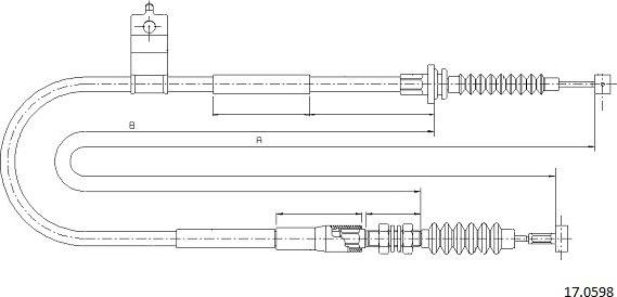 Cabor 17.0598 - Трос, гальмівна система autocars.com.ua