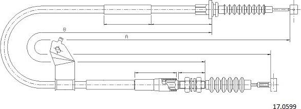 Cabor 17.0599 - Трос, гальмівна система autocars.com.ua