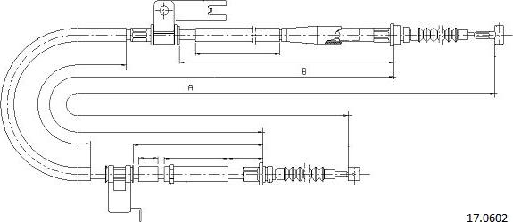 Cabor 17.0602 - Трос, гальмівна система autocars.com.ua