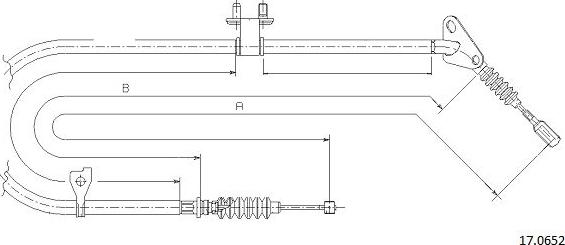 Cabor 17.0652 - Трос, гальмівна система autocars.com.ua