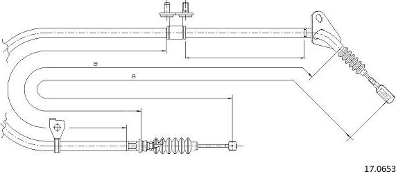 Cabor 17.0653 - Трос, гальмівна система autocars.com.ua
