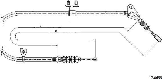 Cabor 17.0655 - Трос, гальмівна система autocars.com.ua
