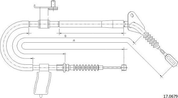 Cabor 17.0679 - Трос, гальмівна система autocars.com.ua